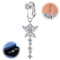 YAODCA Faux Piercing Nombril pour Femme Clip sur Anneaux de Nombril Acier Chirurgical 316L CZ Papillon Coeur Faux Piercing Nombril Non Percé Piercing Bijoux avec Boîte Cadeau 5
