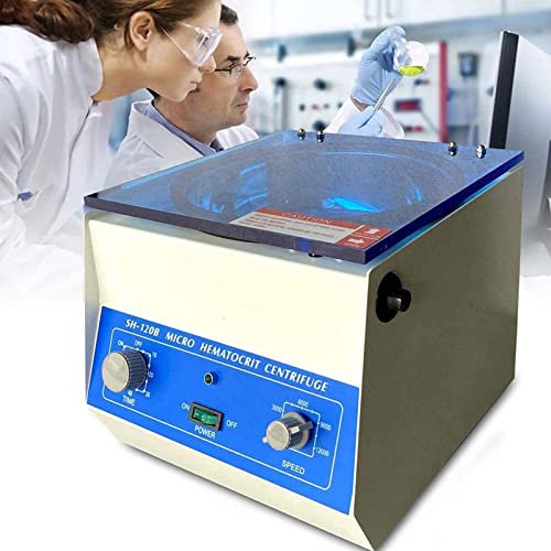 CGLYYDS Centrifugeuse De Paillasse, Centrifugeuse PRP De Sang De Laboratoire 12000 TR/Min avec Minuterie 0-60 Min, Centrifugeuse De Laboratoire électrique pour Cosmétique De Laboratoire Médical PRP