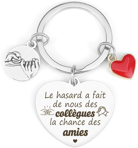 Cadeau Porte Clef pour Départ Collègue De Travail Femme Amie pour Noel