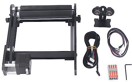 Engraver Rotary Roller 3 Gear Width Engraving Y Axes Roller 360° Rotating Engraver Roller Rotating Module for Cylinders Thin Objects