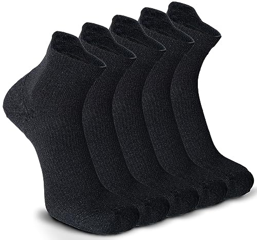 5 Paar Kompressionssocken Sportsocken Laufsocken für Herren & Damen Münner Leichtgewicht Kompressionsstrümpfe Funktionssocken Sneaker Socken