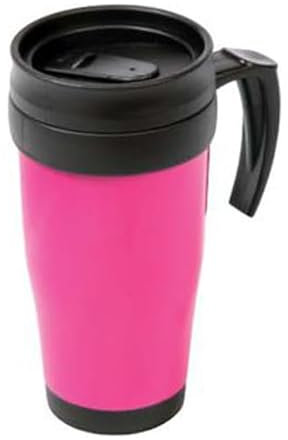 Kabalo Pink Thermal Travel Mug Cup Hot Warm Insulated Drinks Flask Outdoor Coffee Tea Lid