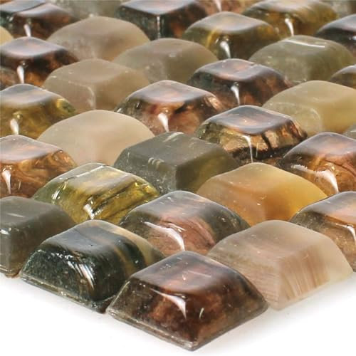 Muster von Glas Schwimmbad Pool Mosaik Fliesen Pergamon Braun