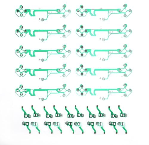 10 Pièces de Câble Flexible de Ruban de Film Conducteur pour Contrôleur PS5 V2.0, 20 Pièces de Remplacement de Films Conducteurs de Bâton Analogique L/R, Pièces de Réparation de