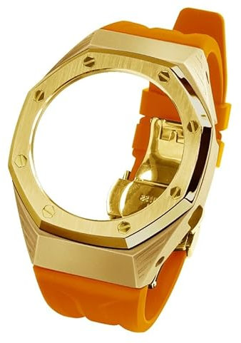 ZUC Für Ga2100 Ga2110 Black Panther Metall Uhrengehäuse Refit Mod Kit GA-2100 Edelstahl Armband Lünette Zubehör, Einheitsgröße, Achat