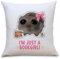 mindmonkeys® Sad Hamster Meme Lustiges Kissen Hamsti Lustige Kissen Sprüche Kissen Polster | Im just a Bookgirli | Flauschig 40x40