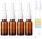 CoKeeSun Nasal Spray Bottle Glass 15ml, 4PCS Empty Nasal Spray Bottle Refillable, Fine Mist, Glass Direct Spray Container with Nozzles, Funnels and Label Sticker for Saline Solution, Medical Water