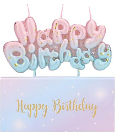 Ronoza® Geburtstagskerzen - Farbverlaufs Kerzen für Torte, Happy Birthday Kerze für Kinder