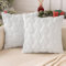 MIULEE Weihnachten Kissenbezug Weihnachtstag 2er Set Kurz Wolle und Samt Kissenbezüge Deko Luxuriöses Winter Zierkissenbezug für Sofa Schlafzimmer Wohnzimmer, Weihnachtsbaum, Weiß, 45x45cm