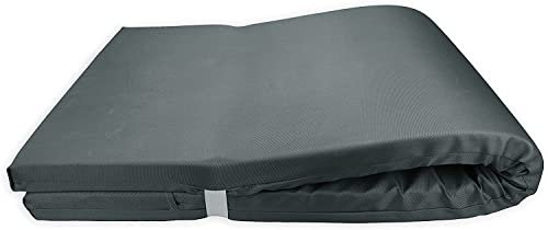 Acomoda Textil - Colchón Tumbona Impermeable. Cojín 180x60x6 cm, Desenfundable, Cómodo y Elegante. Ideal para Jardín, Playa, Piscina, Balcón y Terraza. (Gris, 2)