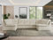 MKS MEBLE Sofa XXL U-Form, Wohnlandschaft U Form mit Schlaffunktion, Sofa mit Schlaffunktion, Schlafsofa, Wohnzimmer Couch mit schlaffunktion - Morbido U - Beige Velvet