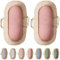 Bunnyjik 35x75 Ovale Spannbettlaken – GOTS-Zertifiziertes Bio-Set aus 2 Spannbettlaken 100% Baumwolle - Coppelt Dick Ultraweich, Passend für Stubenwagen, Moseskorb, Babybett und Beistellbett