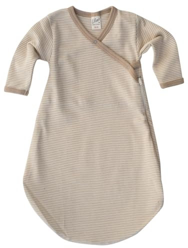 Lilano, Wickelsack Ringel, 70% Wolle (kbT), 30% Seide, 210 gr./m² (Sand/Natur, Gr. 86-92)