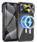 Fewdew Magnetic Case for iPhone 15 Pro Compatible with MagSafe [Super Magnetic] & Slide Camera Cover & Screen Protector Shockproof Protective Phone Cover Case for iPhone 15 Pro 6.1,Black