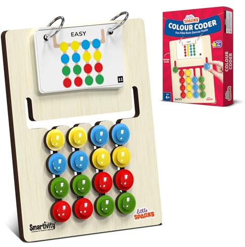 Smartivity Kids Montessori Slide Puzzle Game IColor & Pattern Matching Learning Toys for Kids 4-8 Years I Birthday Gift for Unisex I Preschool Educational Activity Toy for 4,5,6,7,8 I Travel Friendly