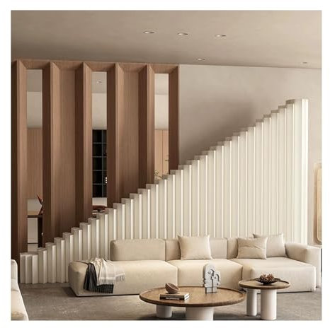 Raumteiler Paravent Flexibler und einziehbarer Raumteiler aus Papier, Büro-Wohnzimmer, Sichtschutzwand für Bekleidungsgeschäfte, Raumwandteiler für Streamen(5x2.8m/16.4x9.2FT)