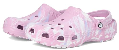 Crocs Unisex Adult Classic Marbled Tie-Dye Clogs, Hydrangea/Multi, 5 UK Men / 6 UK Women