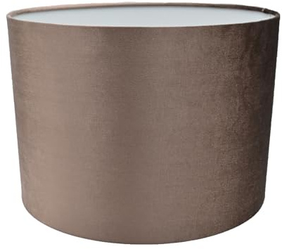 Lampenschirm Zylinder für Steh-und Hängeleuchten von PTMD Samt Braun verschiedene Größen (Braun, Ø36 cm)