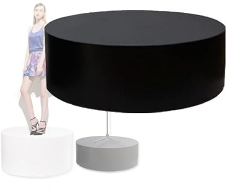 KZKZK Runder Präsentationsständer, Event-Dekorations-Display-Basis, Brautladen-Plattform-Basis for Mannequin-Schmuck-Display, Klimaanlage, Erhöhte Home-Boutique(Black,60x15cm)