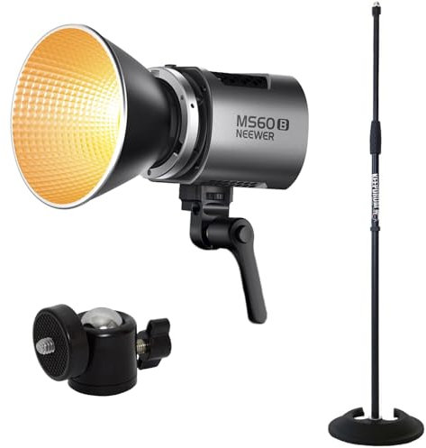 Neewer MS60B Dauerlicht LED Foto-Videolicht 65 Watt mit keepdrum Stativ und Kugelgelenk