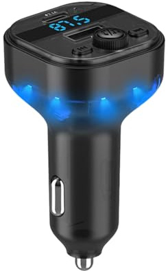tuwiwol Effizientes Freisprech Autoladegerät, FM Transmitter, MP3 Player, ABS FM Transmitter, Bluetooth Audio, Auto MP3 Player, Freisprecheinrichtung, C1