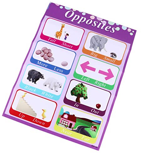 CAXUSD 1 Stück Flipchart kinderzimmerdeko room decoration english lernen wandverkleidung Diagramm Poster im Klassenzimmer Schule -Englisch-Lernposter Bildungsposter Wandkunst