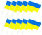 10 mini bandiere dell'Ucraina, 14,9 x 20,2 cm, piccole bandiere ucraine su bastone, con aste in plastica per bandiera dell'Ucraina, piccole
