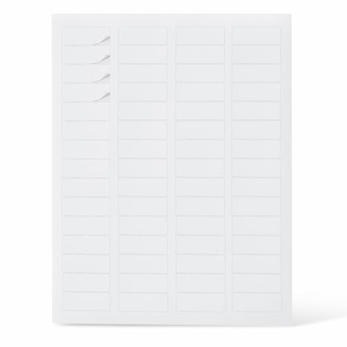 Amazon Basics Adressetiketten, 3000er-Pack, Selbstklebend, Bedruckbar, 1,7cm x 4,4cm, Weiß