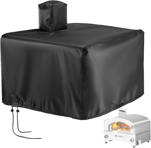 Rilime Barbecue Covers, Pizza Oven Cover for Big Horn Gas Pizza Oven, 500D Waterproof Dustproof Pizza Oven Cover, Heavy Duty Cover for Big Horn Outdoors Oven(61x60x50cm)
