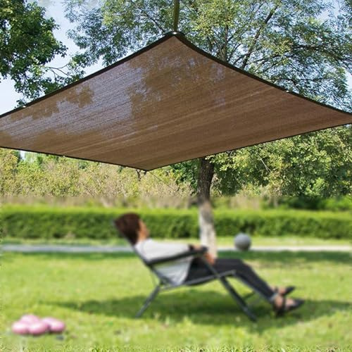 LIPJIA Voile d'ombrage Toile d'ombrage Marron pour Serre, pergola ...