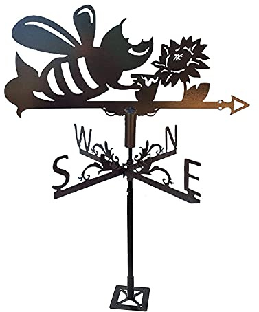 Girouette, girouette, girouette avec motif de vautour de buse, piquet de jardin, indicateur de direction avec revêtement antirouille, facile à assembler