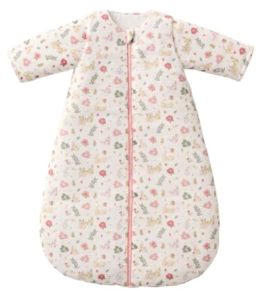 VERTBAUDET Gigoteuse Hiver Manches Longues Amovibles Lapin blanc imprimé 0/6M