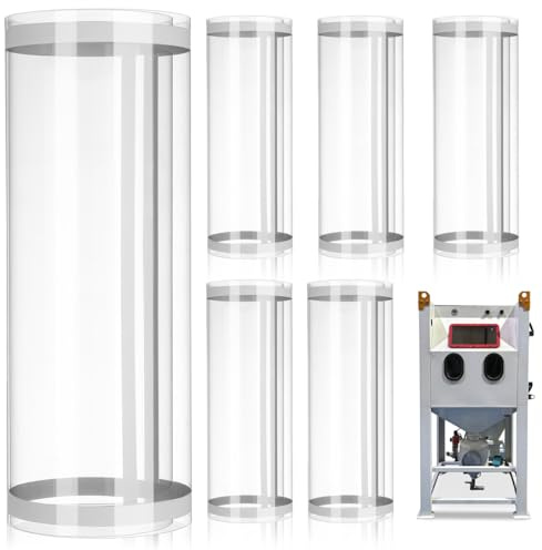 DIYEAH Juego de 6 cubiertas de lente para cabinas de chorro de arena, 22 x 10 pulgadas, película abrasiva para ventanas, película de chorro de arena autoadhesiva transparente, visión de alta