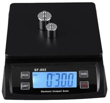 Bilancia digitale elettrica da 30 kg/1 g, bilancia alimentare, cucina, di precisione LCD, elettronica(Black)