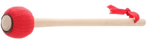 TOYZFRIENDY Traditioneller Gongschlägel Komfortabler Griff mit Holzgriff und Reiner Klang Elegantes Design in Rot für Schlaginstrumente und Gongs