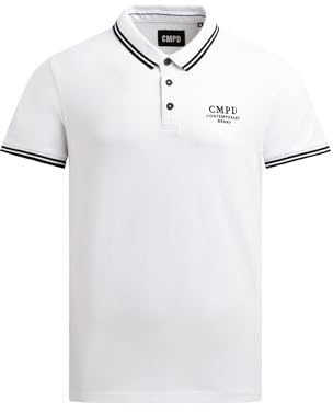 CMPD Herren Poloshirt mit Streifen-Tippings
