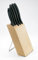 Fiskars Messerblock mit 5 Messern, Essential, Inklusive Gemüsemesser, Schälmesser, Kochmesser, Santoku-Kochmesser und Brotmesser, Breite: 16 cm, Länge: 8 cm, Höhe: 38 cm, Birkenholz, 1023782