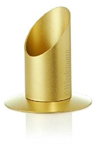 Kerzenleuchter Langkerzen Ø 4 cm in Gold Messing gebürstet für Kerzen, Anlasskerzen und Altarkerzen