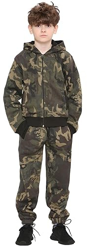 A2Z 4 Kids Tracksuit Boys Girls Designer Camouflage Print Zipped Top Hoodie & Botom Jogging Suit Age 2 3 4 5 6 7 8 9 10 11 12 13 Years