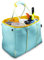 Nordic By Nature Große Designer-Strandtasche für Damen, Herren und Kinder, Türkis/Gelb, Large, Groß
