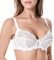 Wingslove Damen BH aus floraler Spitze Lace BH Bügel BH Ungepolstert Soft Cup Vollschalen(Weiß 34B)