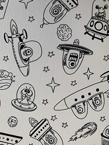 atenas home textile Mantel Infantil con Motivos de Aliens para Colorear con rotuladores incluidos - Lavable - Modelo Aliens