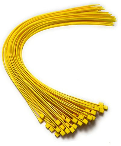 Kabelbinder – 450 mm x 4,8 mm – extra lange Kabelbinder – hochwertige Nylon-Kabelbinder (50, gelb)