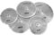 Set di piatti muti a basso volume Cymbal Pack Set di piatti 14'Hi-hat+16Crash+18'Crash+20Ride 5 Pezzi Argento Drummer Practice Piatti