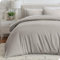 Bare Home - Set copripiumino e federa per letto matrimoniale, in microfibra spazzolata ultra morbida 1800, ipoallergenico, facile da pulire, resistente alle rughe (doppia, nebbia sabbia)
