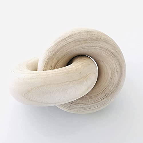 Rool Couchtisch-Dekoration, Bücherregal, Dekoration, Akzente, Heimdekoration, Konsole, Tischdekoration, Wohnzimmer, Holzknoten, Dekoration, Kettenglied-Dekor, Beige