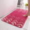 Tapis de Bain Rose Rouge Blanc Tapis Salle de Bain Moelleux Microfibre Tapis de Salle de Bain Absorbant Tapis Bain Lavable Machine Tapis Antidérapant Baignoire Epais 50x80cm
