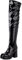 MJIASIAWA Donna Festa Sopra Il Ginocchio Moda Tacco Chunky Plateau Warm Vernice Prom Boots Vestito Inverno Serata Stivali Equitazione Zip Nero Numero 46 EU/48 Asiatico