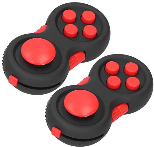 ciciglow Fidget Game Controller Zappelkissen, Leichter Tresor, Knebelgeschenke für Erwachsene(Black red)