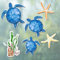 6 Sets Screen Door Magnets Double Sided Sea Turtle Starfish Seaweed Magnetic Sticker Sliding Door Warning Retractable Removable Magnet for Screen Sliding Doors Protector Patio Pet Dog Safe